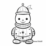 Snowman Wearing Ugly Christmas Sweater Coloring Pages 1