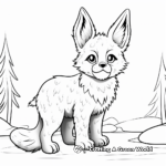 Snowy Siberian Lynx Coloring Sheets 4