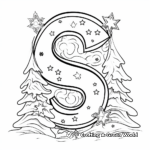 Snowy Winter Letter S Coloring Pages 1