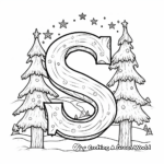 Snowy Winter Letter S Coloring Pages 3
