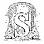Snowy Winter Letter S Coloring Pages 4