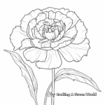 Soft Peony Flower Coloring Pages 1