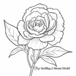 Soft Peony Flower Coloring Pages 3
