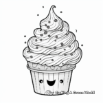 Soft Serve Cone with Sprinkles Coloring Pages 2