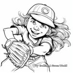 Softball Game in Action Coloring Pages 2