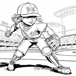 Softball Game in Action Coloring Pages 3