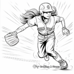 Softball Game in Action Coloring Pages 4