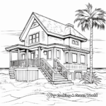 Soothing Beach House Coloring Pages 2