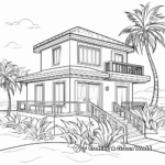 Soothing Beach House Coloring Pages 4