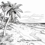 Soothing Beach Scenery Coloring Pages 2