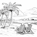 Soothing Beach Scenery Coloring Pages 4