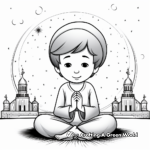 Soothing Prayer Coloring Pages for Ramadan 3