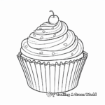 Sophisticated Gourmet Cupcake Coloring Pages for Adults 2