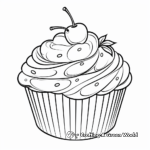 Sophisticated Gourmet Cupcake Coloring Pages for Adults 3