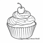 Sophisticated Gourmet Cupcake Coloring Pages for Adults 4