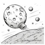 Space-Themed Asteroid Coloring Pages 2