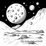 Space-Themed Asteroid Coloring Pages 3