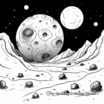 Space-Themed Asteroid Coloring Pages 4