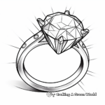 Sparkling Diamond in a Ring Coloring Pages 1