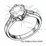 Sparkling Diamond in a Ring Coloring Pages 4