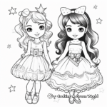 Sparkling New Year's Eve Dresses Coloring Pages 1