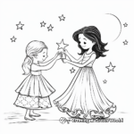 Sparkling New Year's Eve Dresses Coloring Pages 2