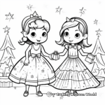 Sparkling New Year's Eve Dresses Coloring Pages 3