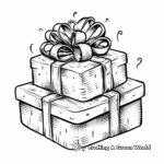 Special Birthday Gift Box Coloring Pages 2