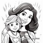 Special Supermom Themed Mother's Day Coloring Pages 1