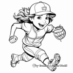 Speedy Runner Softball Coloring Pages 1