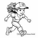 Speedy Runner Softball Coloring Pages 3