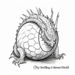 Spiky Thorn-covered Dragon Egg Coloring Pages 1