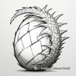 Spiky Thorn-covered Dragon Egg Coloring Pages 2