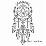 Spiritual Native American Dream Catcher Coloring Pages 1