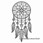 Spiritual Native American Dream Catcher Coloring Pages 2