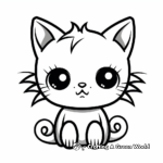 Spooky Black Cat Coloring Pages 3