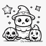Spooky Ghosts Halloween Coloring Pages 4