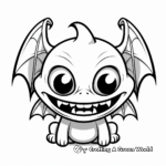 Spooky Halloween Bat Coloring Pages 3