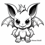 Spooky Halloween Bat Coloring Pages 4