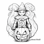 Spooky Halloween Letter S Coloring Pages 2