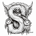 Spooky Halloween Letter S Coloring Pages 3
