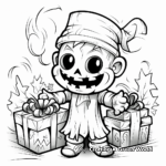 Spooky Halloween Present Coloring Pages 2