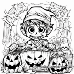 Spooky Halloween Present Coloring Pages 4