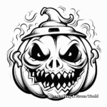 Spooky Halloween Pumpkin Coloring Pages 4