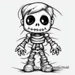 Spooky Halloween Skeleton Coloring Pages 2