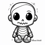Spooky Halloween Skeleton Coloring Pages 3