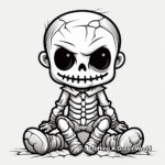 Spooky Halloween Skeleton Coloring Pages 4