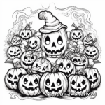 Spooky High School Haunted Coloring Pages: Classroom, Gym, Cafeteria 3