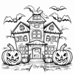 Spooky High School Haunted Coloring Pages: Classroom, Gym, Cafeteria 4