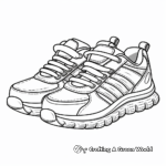 Sports Running Shoe Coloring Pages for Kids 1